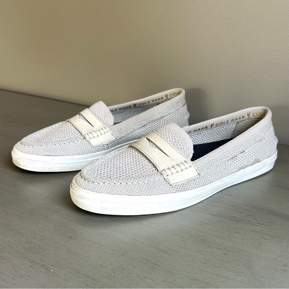 Cole Haan Shoes - Cole Haan Women Pinch Maine Classic Penny Loafer Gray Silver Flats Sz 11 Preppy